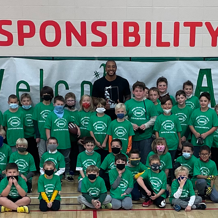 AJ Dillon Special Guest at Mini Football Camp at the Y – Door County Today