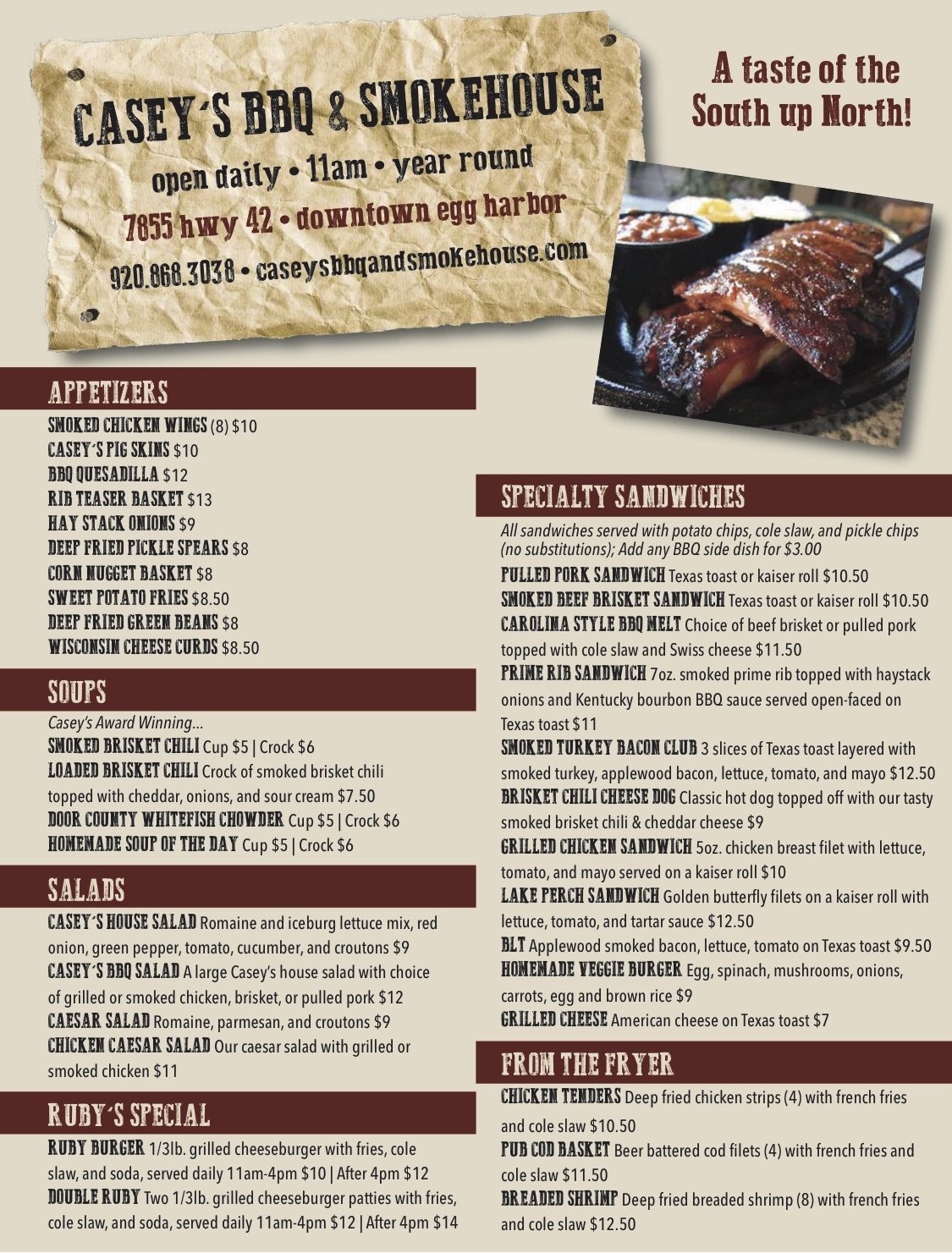 Casey’s BBQ & Smokehouse Door County Today